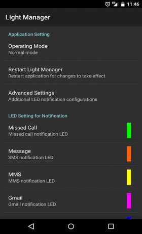 Light Manager - LED Settings